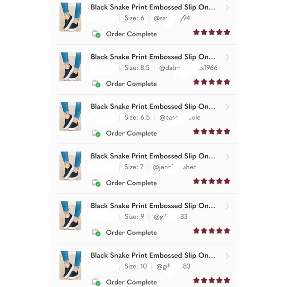 Black Snake Print Embossed Slip On Sneakers - Picture 9 of 10